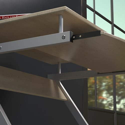 Escritorio de un nivel para computadora Ébano | 1 Nivel