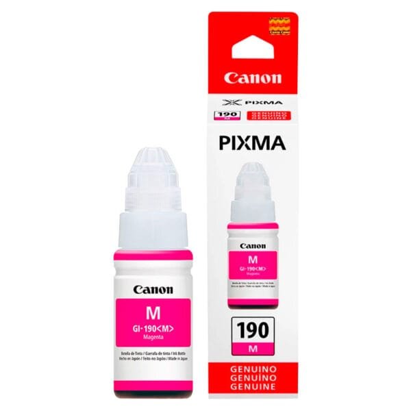 Botella de Tinta Canon GI-190M Magenta 70ml – Alta Calidad