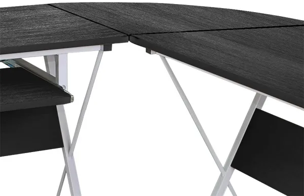 Escritorio esquinero tipo L Corner Negro